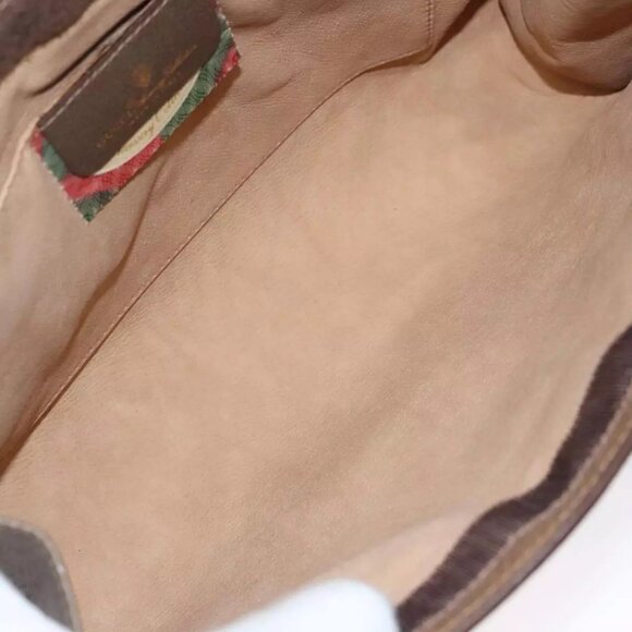 GUCCI GG Supreme Web Sherry Line Clutch Bag PVC Beige Red 89 01 033 Auth ep6982 - Picture 10 of 15